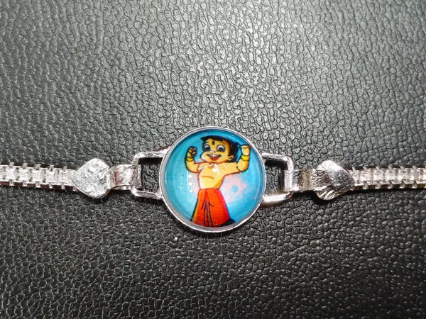 Silver_Cartoon_Medallion_Bracelet_For_Unisex