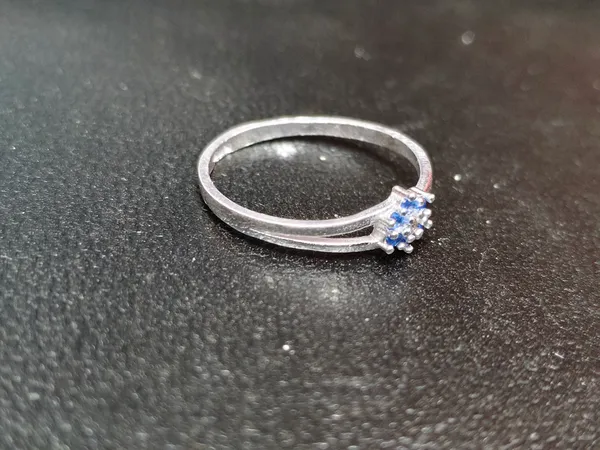 Silver_Blue_Floral_Stone_Double_Band_Ring_For_Women