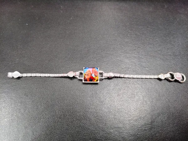 Silver_Cartoon_Centrepiece_Link_Bracelet_For_Unisex