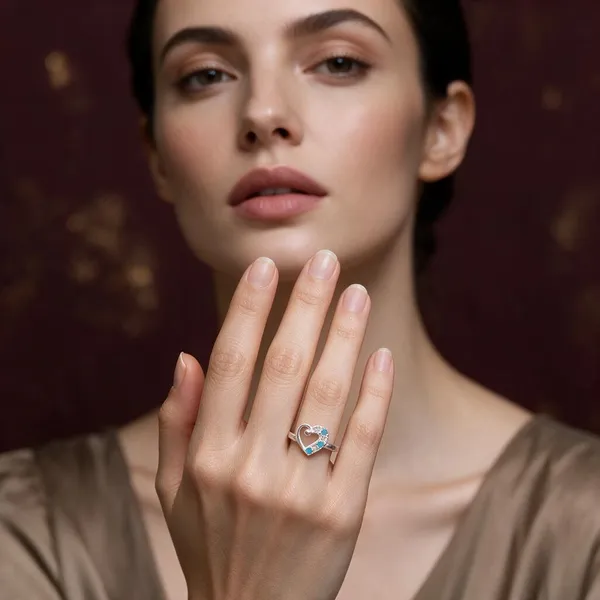 Silver_Blue_Stone_Heart_Motif_Ring_For_Women