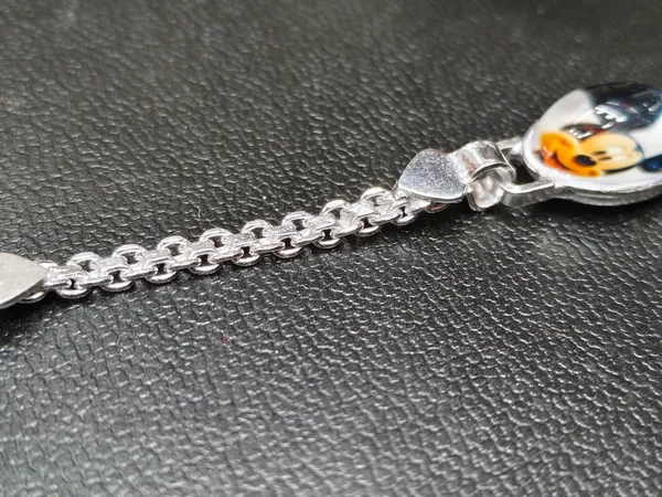 Silver_Tone_Mickey_Character_Charm_Bracelet_For_Unisex