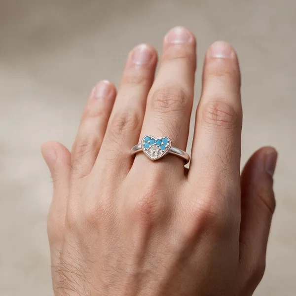 Silver_Blue_Heart_Stone_Ring_For_Unisex