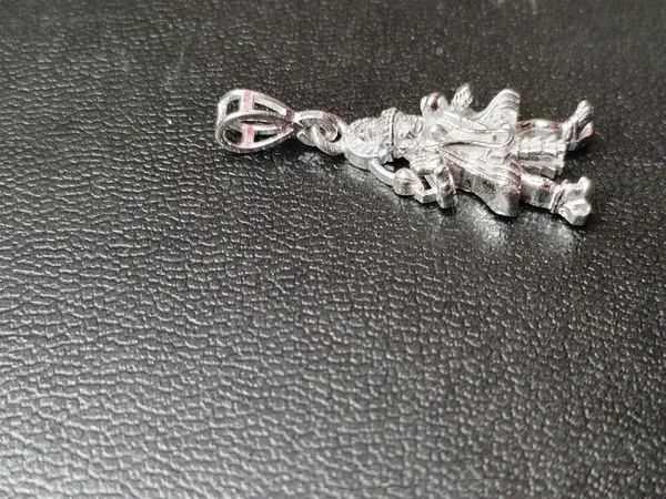 Silver_Tone_Hanuman_Figure_Pendant_For_Unisex