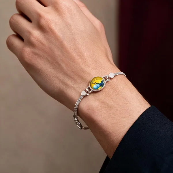 Silver_Cartoon_Charm_Chain_Bracelet_For_Unisex
