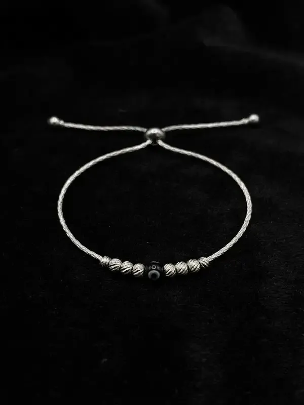 Silver_Thread_Evil_Eye_Beaded_Bracelet_For_Unisex