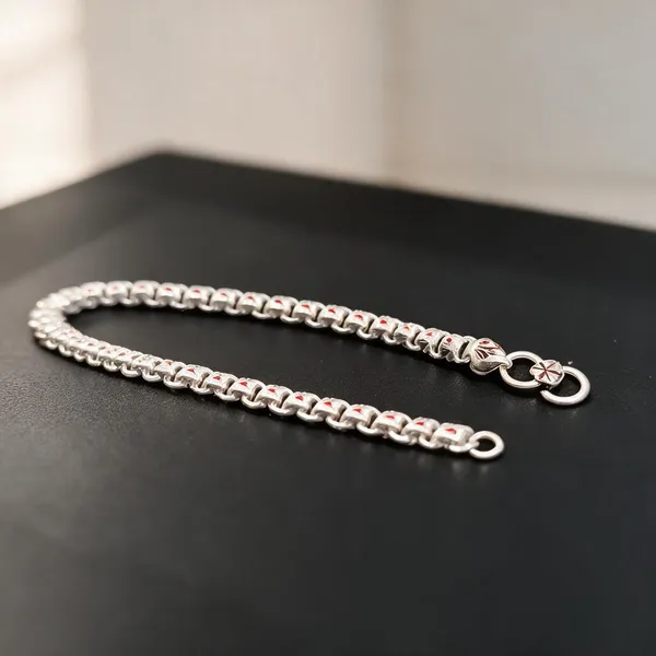 Silver_Bead_Link_Chain_Bracelet_For_Men_&_women