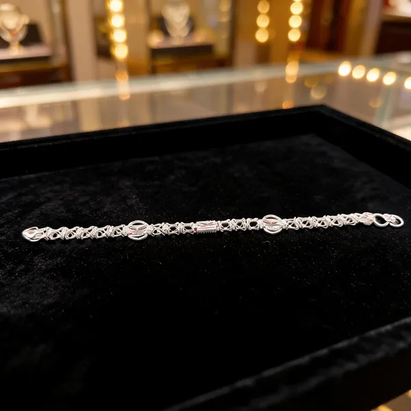 Silver_Tone_Geometric_Link_Chain_Bracelet_For_Men