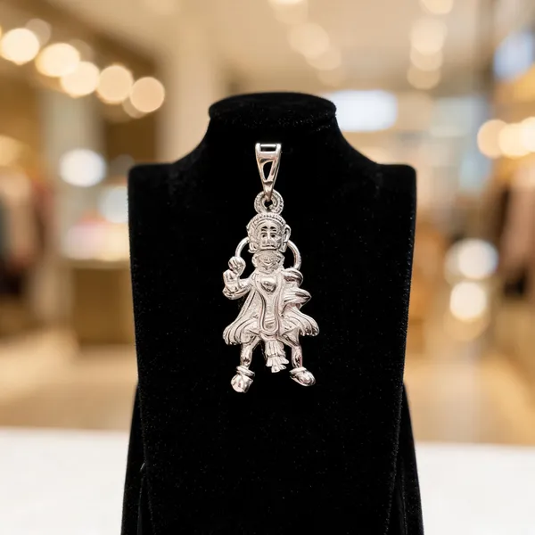 Silver_Tone_Hanuman_Figure_Pendant_For_Unisex
