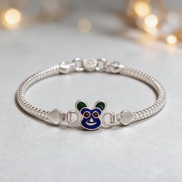 Silver_Teddy_Bear_Enamel_Charm_Bracelet_For_Women
