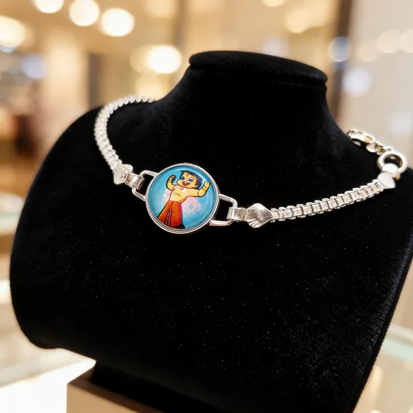 Silver_Cartoon_Medallion_Bracelet_For_Unisex