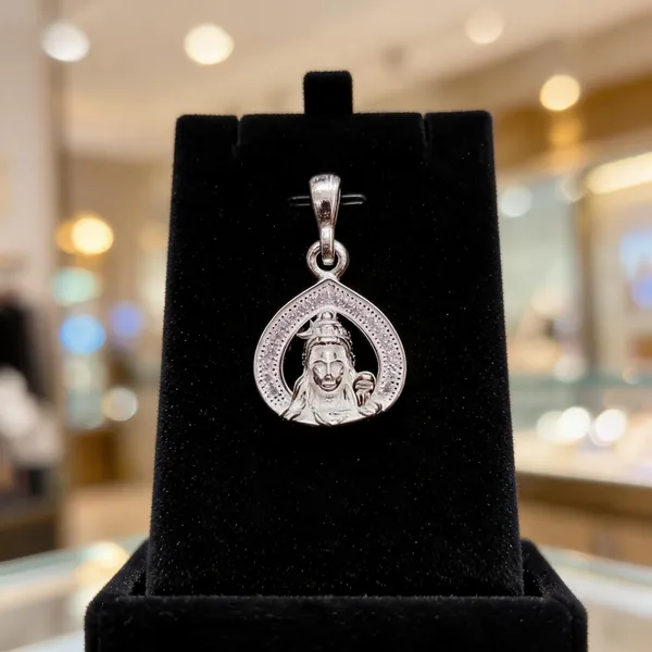 Silver_Teardrop_Framed_Shiva_Religious_Pendant_For_Unisex