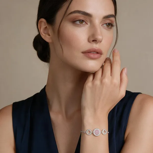 Silver_Crystal_Link_Bracelet_For_Women