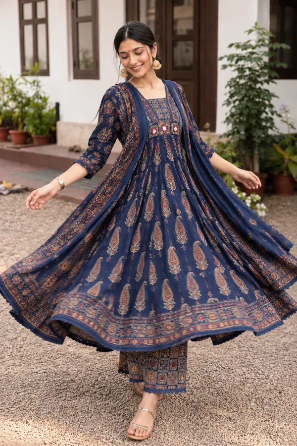 Style_Kurta_Royal_Indigo_Printed_Ethnic_Suit_Set