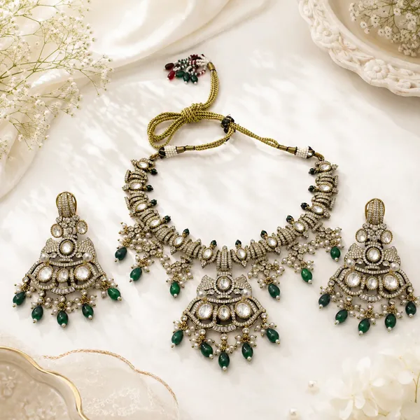 Kundan_Polki_Fan_Arch_Pendant_Necklace_Set