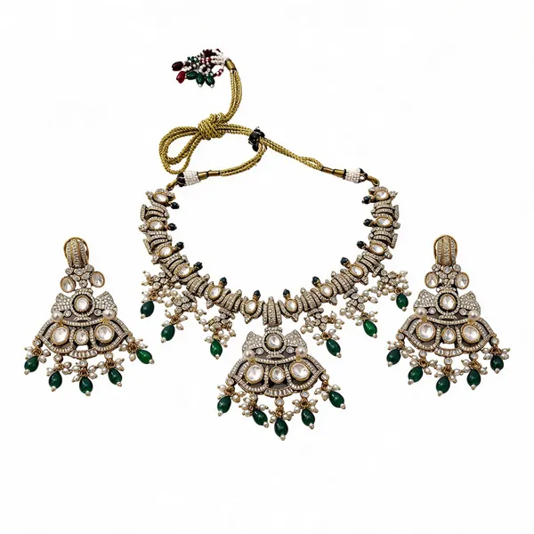 Kundan_Polki_Fan_Arch_Pendant_Necklace_Set