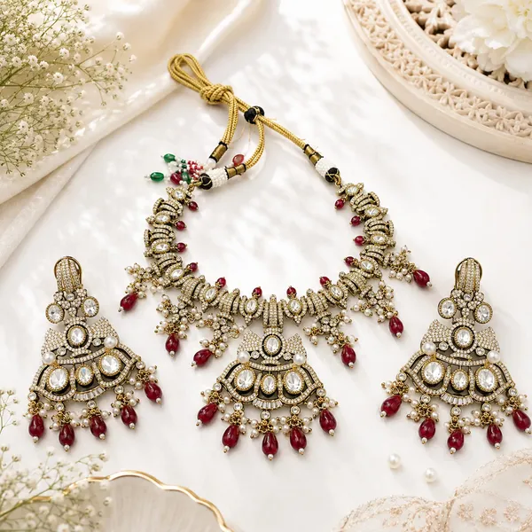 Kundan_Polki_Fan_Arch_Pendant_Necklace_Set