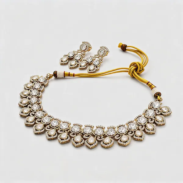 Kundan_Polki_Teardrop_Cz_Round_Cluster_Necklace_Set