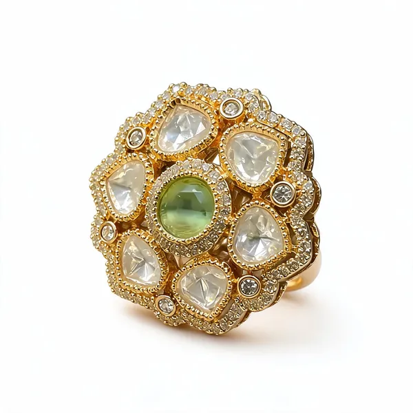 Cz_Round_Kundan_Polki_Leafy_Dome_Cluster_Cocktail_Ring