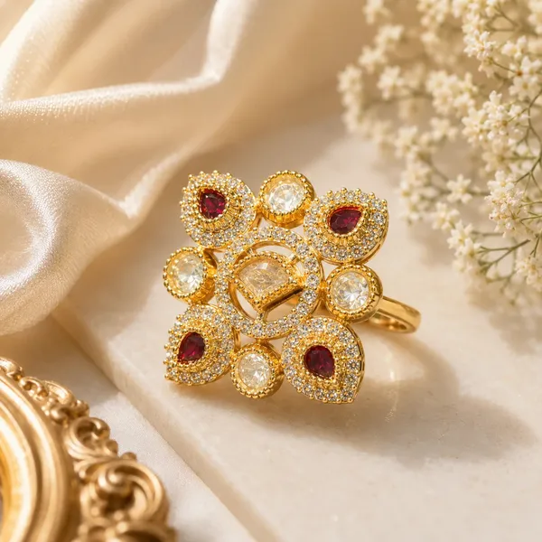 Kundan_Polki_Kite_Square_Lattice_Cocktail_Ring