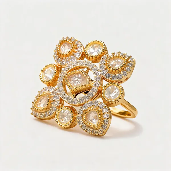 Kundan_Polki_Kite_Square_Lattice_Cocktail_Ring