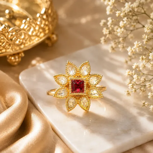 Kundan_Polki_Cz_Square_Petal_Star_Cocktail_Ring