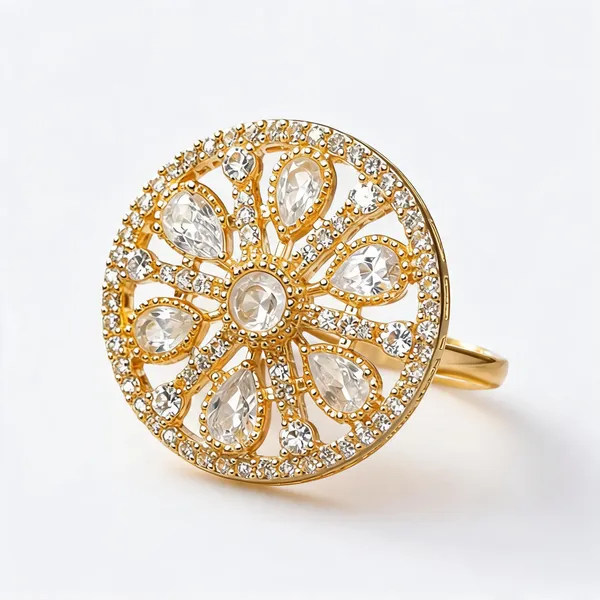 Cz_Kundan_Polki_Teardrop_Petal_Wheel_Cocktail_Ring