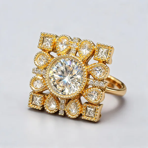 Cz_Kundan_Polki_Round_Square_Frame_Cocktail_Ring