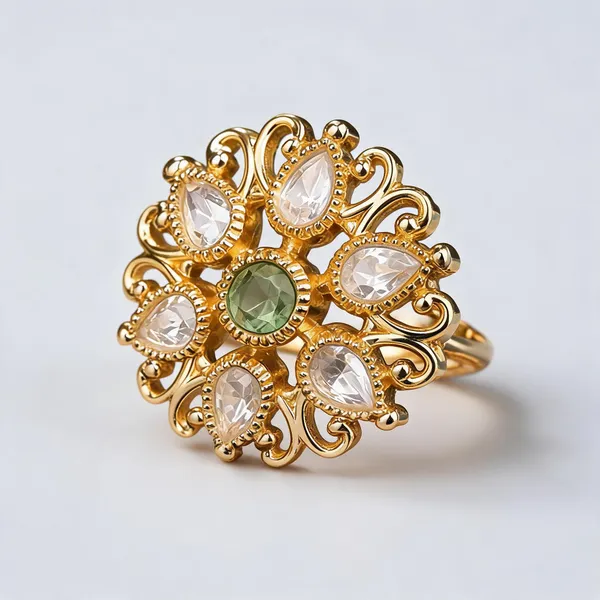 Cz_Kundan_Polki_Filigree_Scroll_Floral_Cocktail_Ring