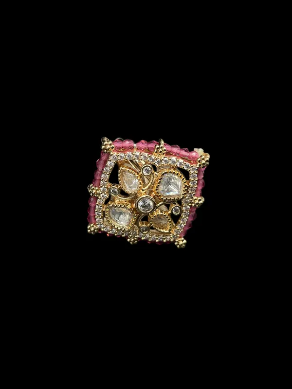 Polki_Square_Geometric_Cocktail_Ring_-_Ruby_Red_|_K_Gold