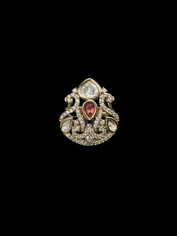 Kundan_Polki_Shield_Crown_Cocktail_Ring_-_Ruby_Red_|_K_Gold