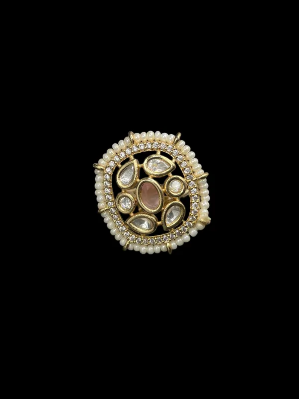 Kundan_Polki_Pearl_Border_Oval_Cocktail_Ring_-_Baby_Pink_|_K_Gold