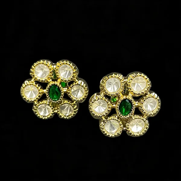 Kundan_Foil_Polki_Open_Floral_Cluster_Stud_Earrings