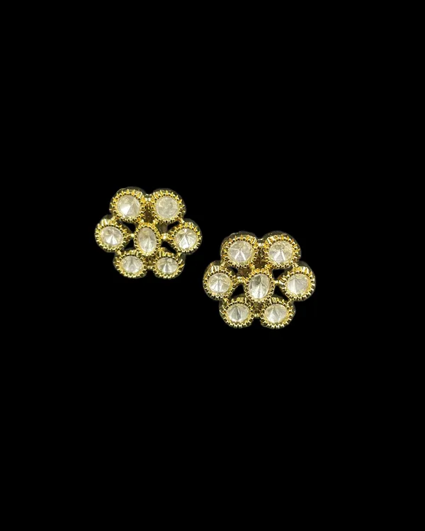 Kundan_Foil_Polki_Open_Floral_Cluster_Stud_Earrings