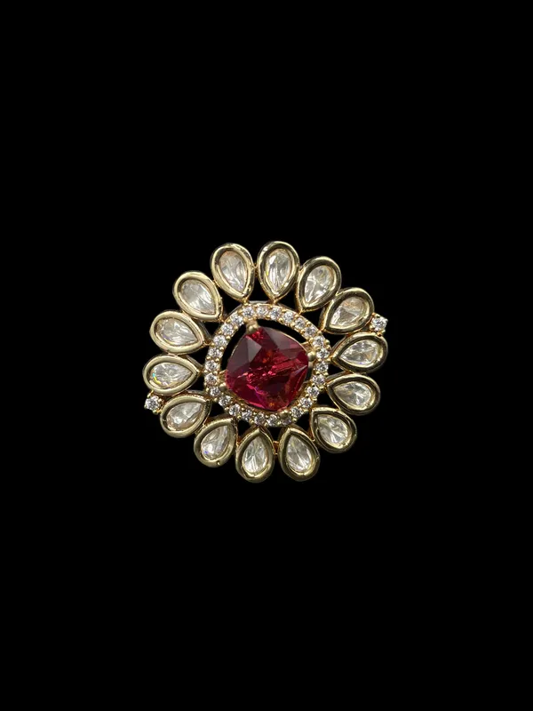 Kundan_Foil_Polki_Teardrop_Sunburst_Cocktail_Ring_-_Ruby_Red_|_K_Gold
