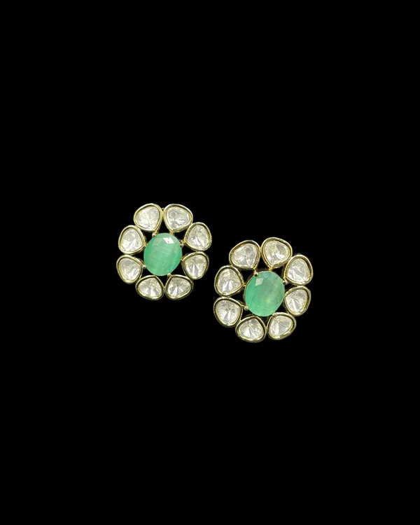 Kundan_Foil_Polki_Oval_Cluster_Open_Petal_Stud_Earrings