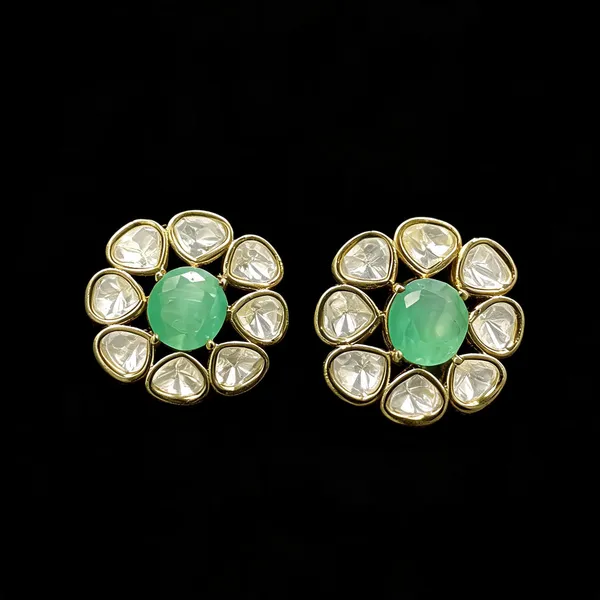 Kundan_Foil_Polki_Oval_Cluster_Open_Petal_Stud_Earrings