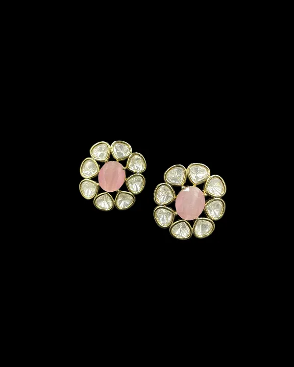 Kundan_Foil_Polki_Oval_Cluster_Open_Petal_Stud_Earrings