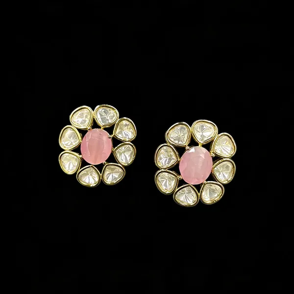 Kundan_Foil_Polki_Oval_Cluster_Open_Petal_Stud_Earrings