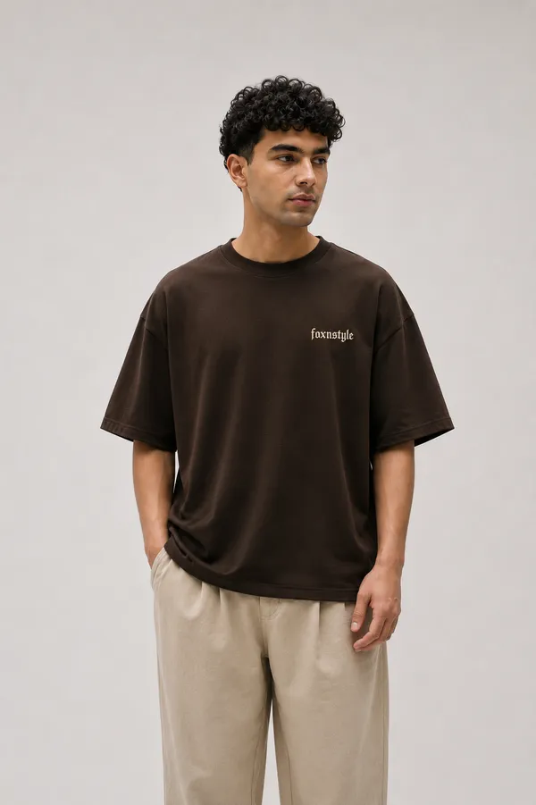 Brown_Heavyweight_Relaxed_Fit_T-Shirt_For_Men
