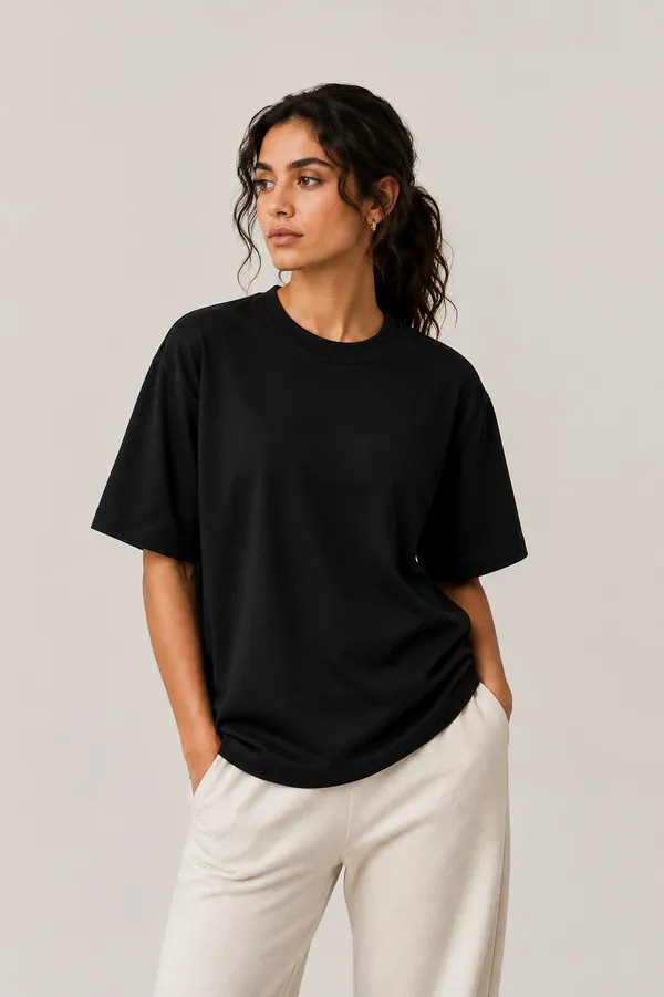 Black_Cotton_Regular_Fit_T-Shirt_for_Women