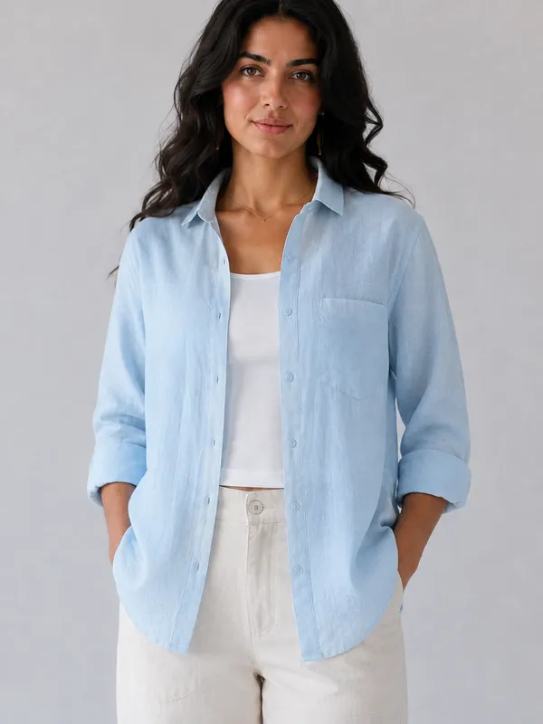 Blue_Textured_Relaxed_Fit_Shirt_for_Women