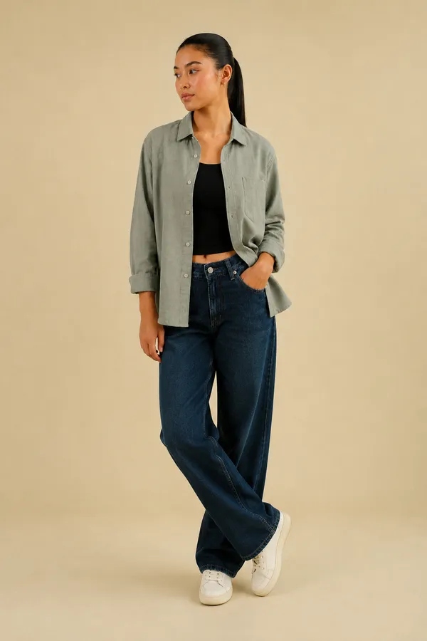 Green_Linen_Relaxed_Fit_Shirt_for_Women