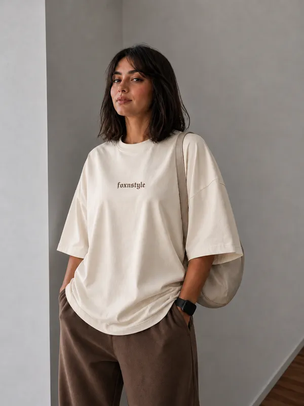 Cream_Cotton_Oversized_T-Shirt_for_Women