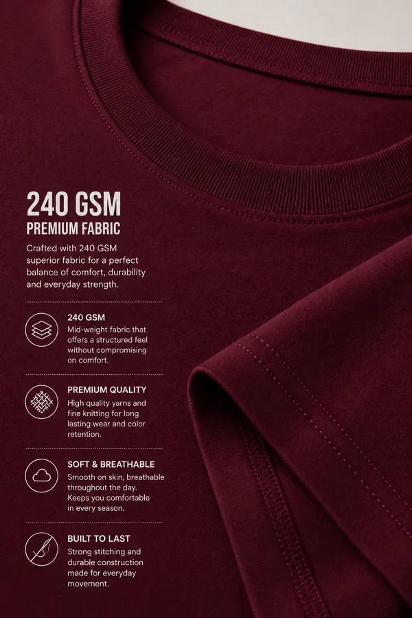 Maroon_240_GSM_Relaxed_Fit_T-Shirt_for_Women
