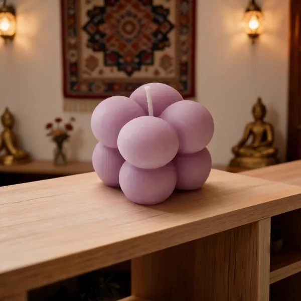 Bubble_Candle_White_Pink_Wine_Volet_Color