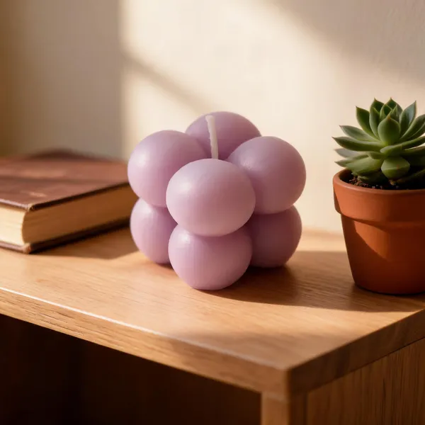 Bubble_Candle_White_Pink_Wine_Volet_Color