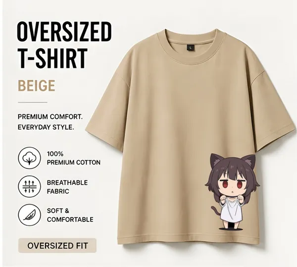 Beige_Megumi_Oversize_T_Shirt_240_GSM