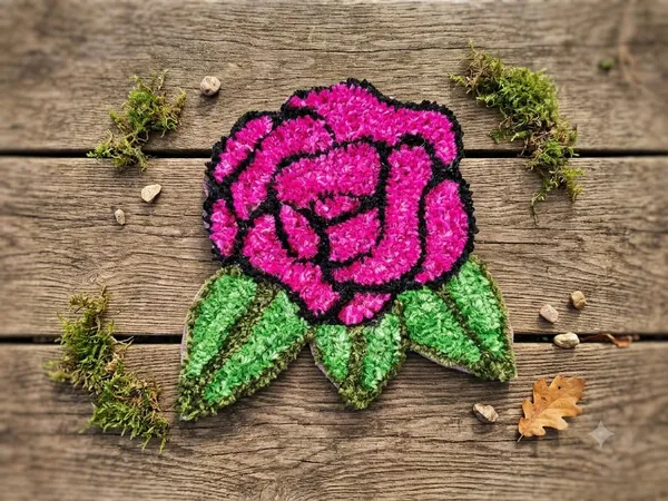 Tufted_Floral_Rose_Shape_Rug