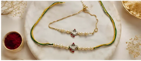 Pearl_Beaded_Ganesha_Rakhi_Set_for_Brothers
