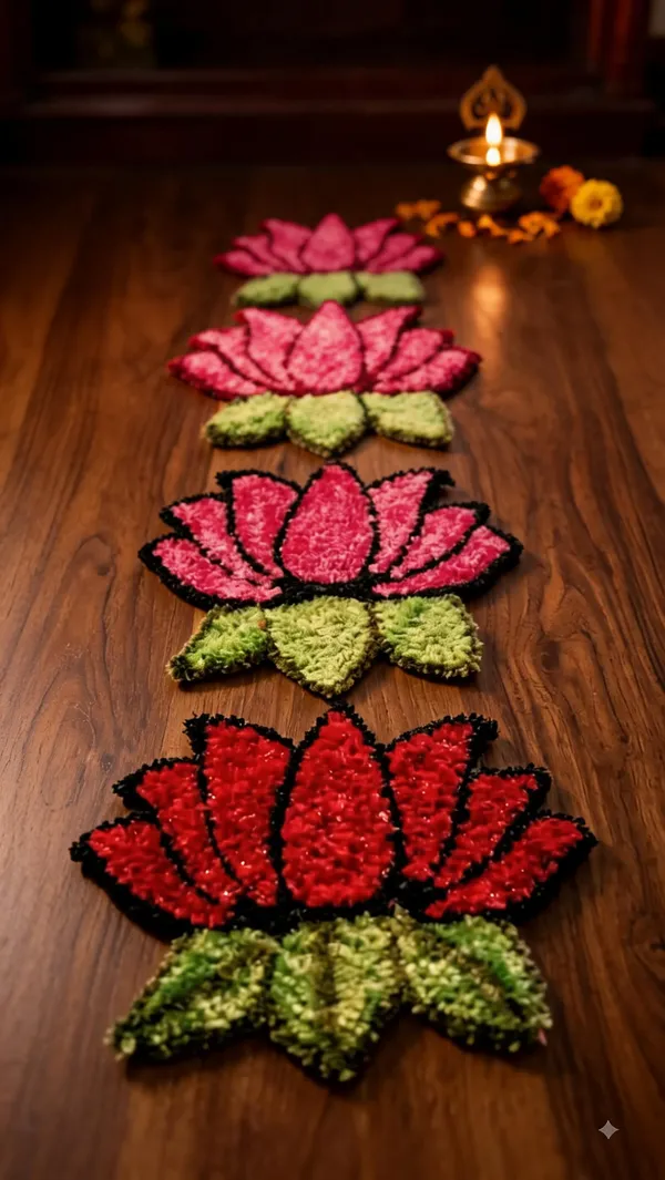 Woolen_Festive_Lotus_Pattern_Mat_Pack_Of_4
